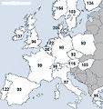 Index cen v mapě vyjadřuje průměrné ceny nových aut na jednotlivých trzích vzhledem k průměru EU, který má hodnotu 100. Tedy čím větší číslo, tím vyšší ceny a naopak.