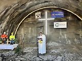 Žehnání svaté Barbory na stavbě tunelu Homole na budoucí dálnici D35 u Vysokého Mýta