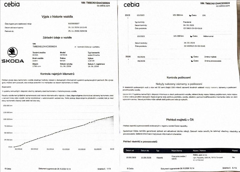 Škoda Octavia 1,8 TSI klima 1.maj. původ ČR - fotka 50 z 50