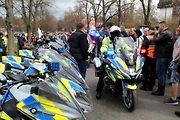 Z příjezdu spanilé jízdy motocyklů do Poděbrad.