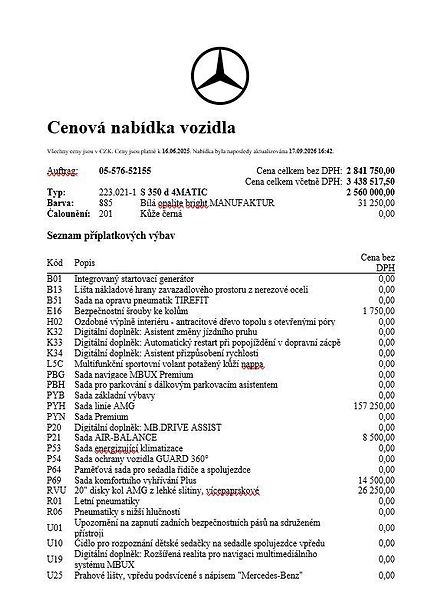 Mercedes-Benz Třídy S (2025) S 350 d 4MATIC - fotka 21 z 23