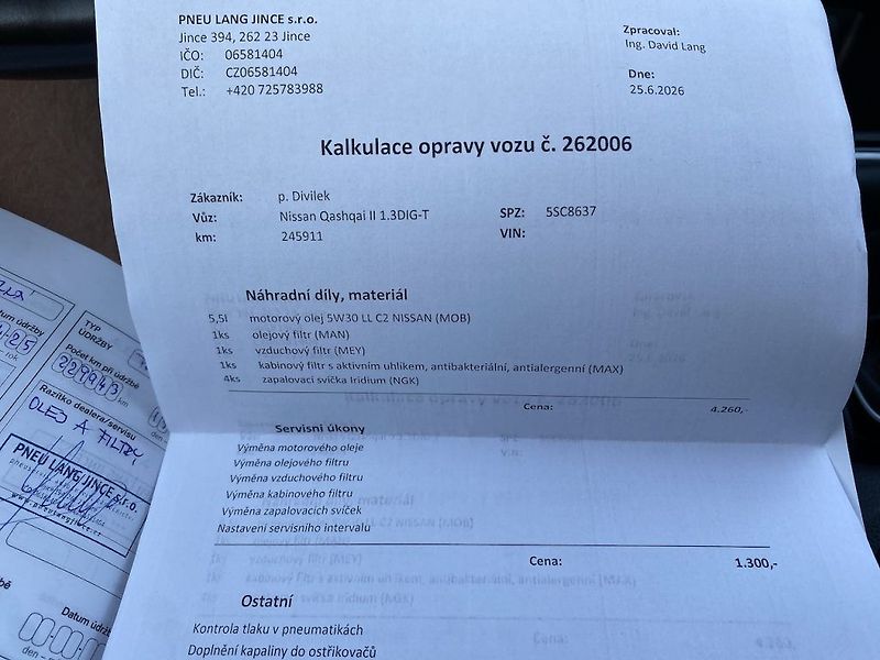 Nissan Qashqai 1.3DIG-T, ČR, manual, serviska - fotka 26 z 26