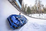 Subaru WRX STI na bobové dráze ve Svatém Mořici.