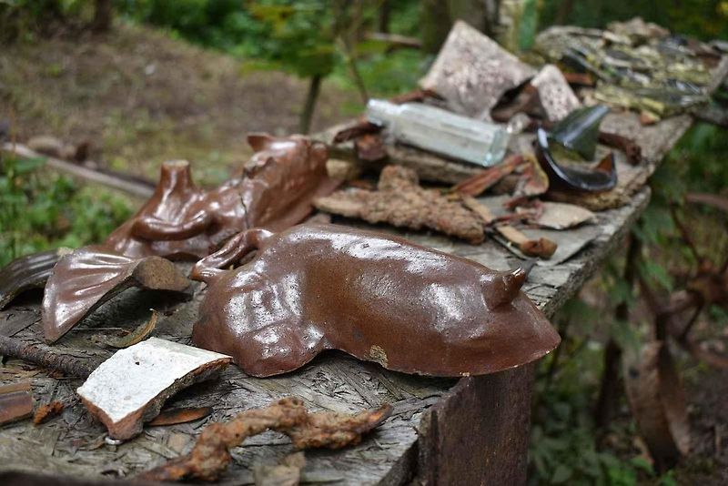 Muzeum vykopávek ve vesnici Vysoká u Hanušovic.