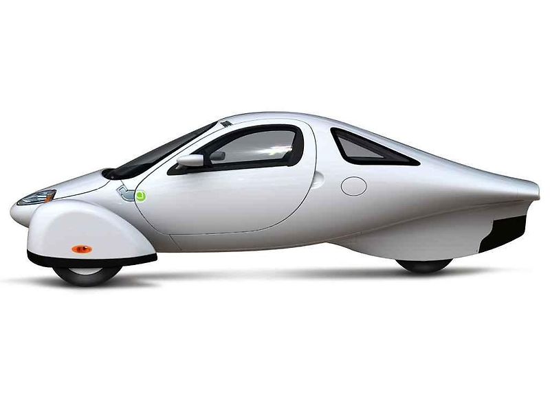 Studie upraveného designu elektromobilu Aptera 2e.