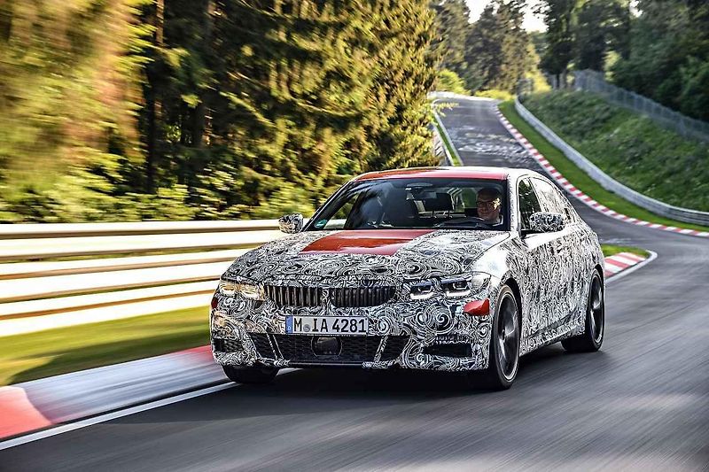 BMW 3 (2018) při testování na Nürburgringu