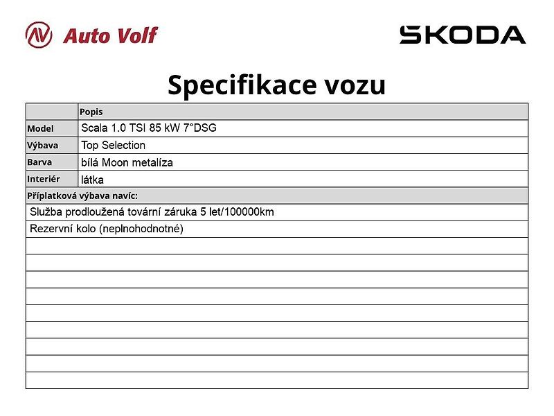 Škoda Scala Top Selection 1.0 TSI 85 Kw - fotka 2 z 32
