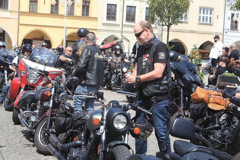 Setkání nadšenců a majitelů motocyklů Indian z celého světa v Českých Budějovicích.