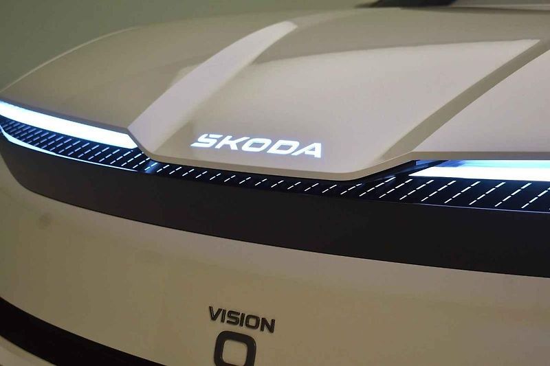 Koncept vozu Škoda Vision 0 představený 8. září 2025 v Mnichově.