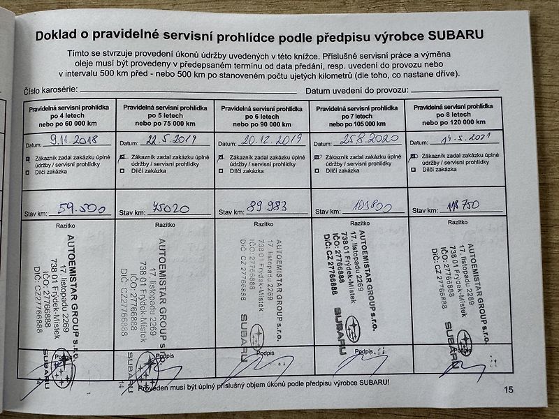 Subaru Forester 2,0i A/T COMFORT, ČR, 1.MAJ. - fotka 28 z 30