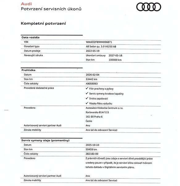Audi A8 55Tfsi*250kw*4x4*S-Line*DPH* - fotka 45 z 45