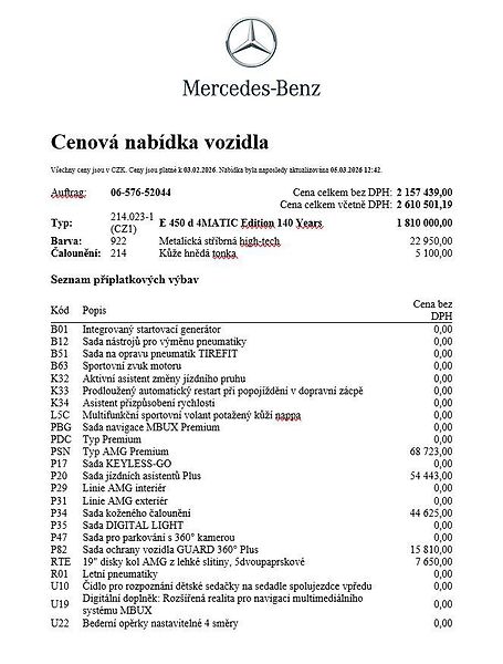 Mercedes-Benz Třídy E (2025) E 450 d 4MATIC - fotka 25 z 27
