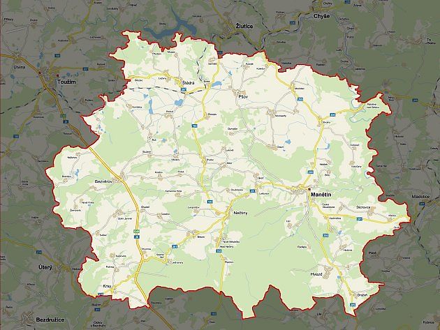 Manětínská oblast je ze všech největší a místo pro nocleh tu najdete snadno., zdroj: Foto: Manětínská oblast tmavé oblohy