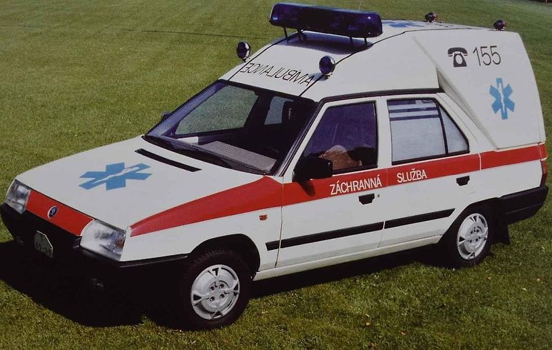 Sanitky v muzeu Svět Škodovek