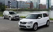 První SUV české automobilky prodělalo facelift v roce 2013. Změnilo se hodně, nejviditelnější jsou nové světlomety. Zatímco před omlazením měl Yeti čtveřici světel, facelift přinesl tradičnější pojetí přídě. Dorazila také nová maska chladiče a nárazník.