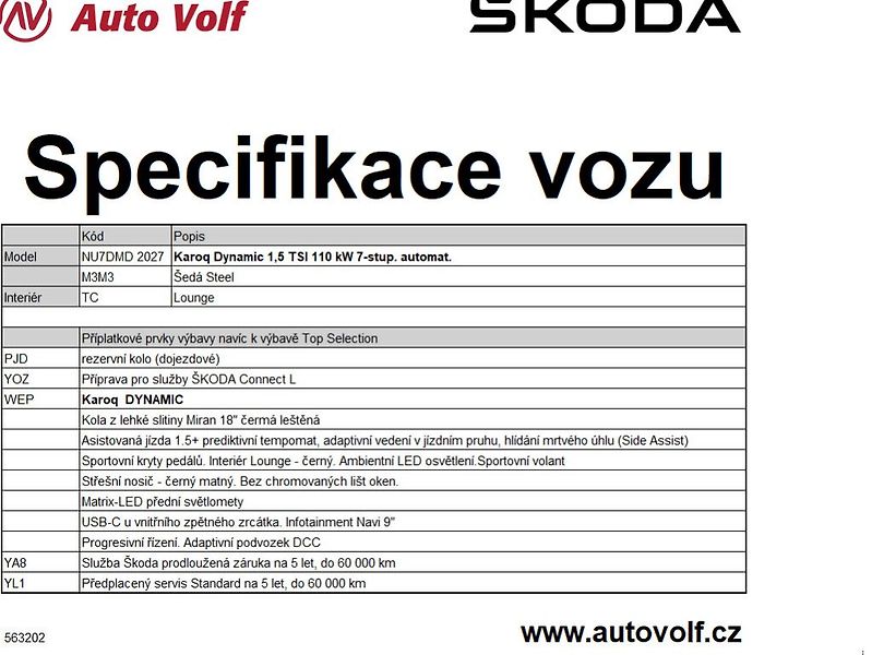 Škoda Karoq Dynamic 1,5TSI 110kW - fotka 2 z 2