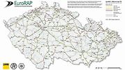 Mapa rizikových silnic za období 2014 - 2016.