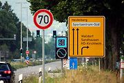 Nová dopravná značka Zelená vlna v německém Heidelbergu.