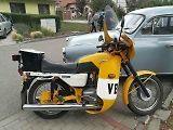 Motocykl Jawa 350 s označením VB.