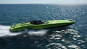 Lamborghini Aventador SV Roadster a rychlostní člun Marine Technologies MTI G6.