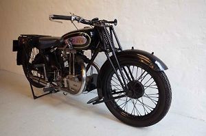 Motocykl AJS 500 OHV z roku 1929. Ilustrační