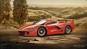 LaFerrari. Plynoucí linky hypersportu s hybridním ústrojím a hranaté plochy legendárního modelu F40 by neměly dohromady fungovat. Jak je ale vidět, původ jedné značky nelze zapřít. Pouze ta drátěná kola jaksi nezapadají.