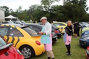 Z 33. Mezinárodního srazu Beetle a New Beetle na téma Naruby u zámku Kačina ve Svatém Mikuláši.