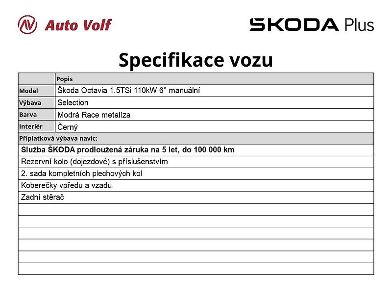 Škoda Octavia (2025) Selection 1.5TSi 110kW 6°manuá - fotka 6 z 29