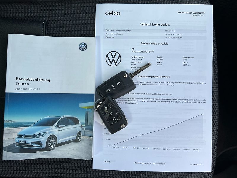 Volkswagen Touran (2017) 1.2TSi 81KW! TAŽNÉ!Park assist - fotka 17 z 27