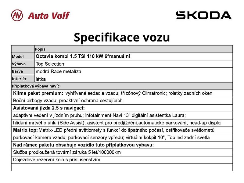 Škoda Octavia (2024) Liftback Top Selection 1.5 TSI - fotka 6 z 36