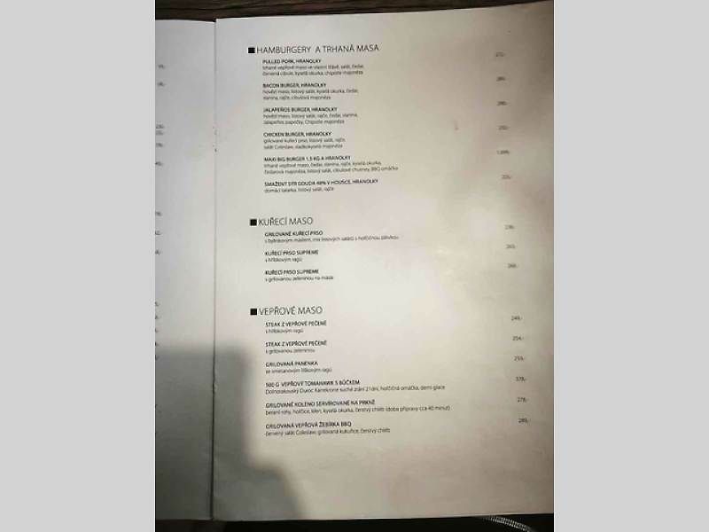 My jsme si dali menu za 198 korun.