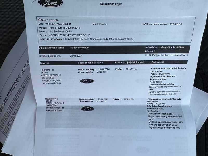 Ford Tourneo Courier (2019) 1.0 EcoBoost 73kW - fotka 28 z 29