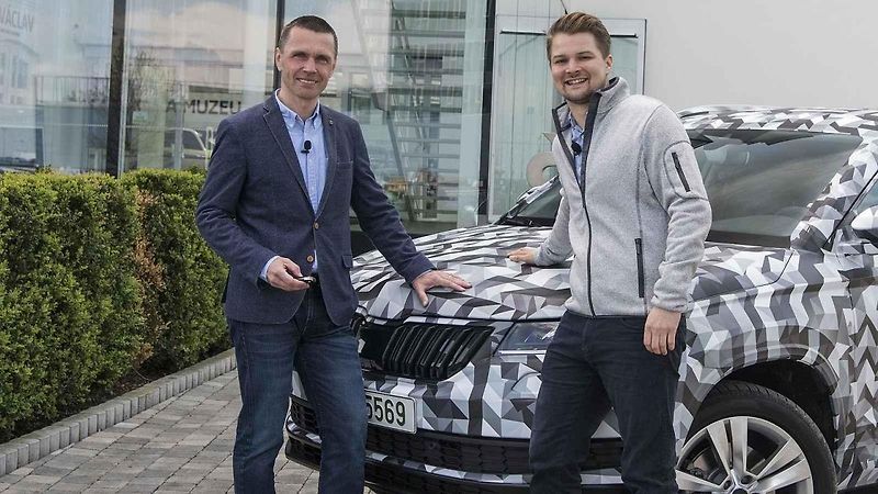 František Drábek během prezentace poslední modernizace Octavie