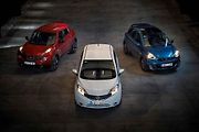 Nový Nissan Note (vpředu) společně s modely Juke a Micra.