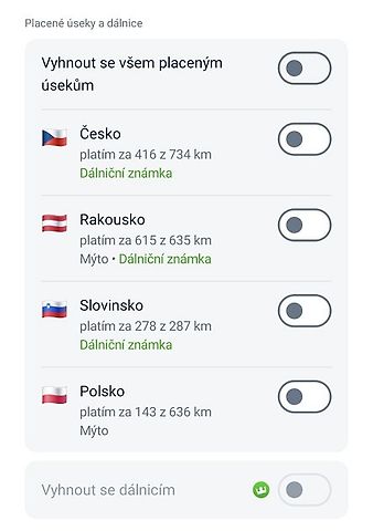 Mapy.com umožňují přesměrování na oficiální e-shopy pro koupi dálničních známek., zdroj: Deník/Tomáš Rosa