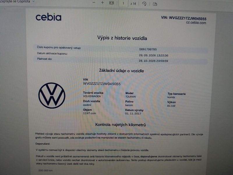 Volkswagen Touran 1.2TSi,81kW,7.MÍST,KAMER.VÝHŘE - fotka 30 z 32