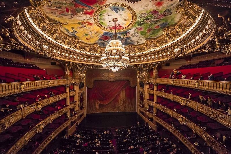 Úchvatné prostory pařížské operní budovy Palais de Garnier.