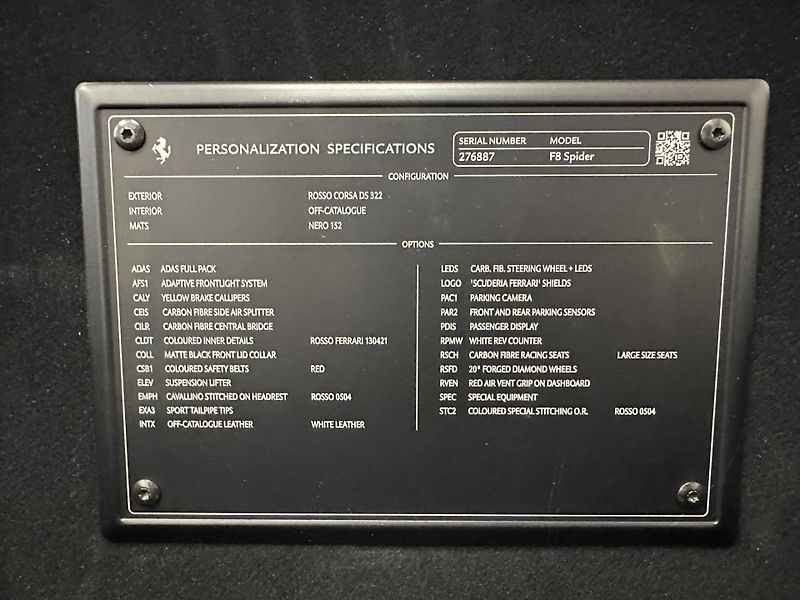 Ferrari F8 (2022) Spider*LIFT*DISPLAY*TEMPOMAT - fotka 16 z 18