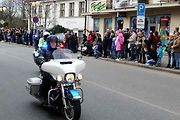Z příjezdu spanilé jízdy motocyklů do Poděbrad.