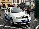 Start 58. ročníku Rallye Šumava na náměstí v Klatovech