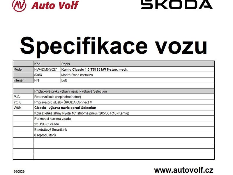 Škoda Kamiq Classic 1,0TSI 85kW - fotka 2 z 2