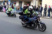 Z příjezdu spanilé jízdy motocyklů do Poděbrad.