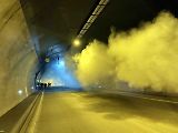 Simulovaný požár v Klimkovickém tunelu při zkoušce nových bezpečnostních a napájecích systémů, 13. 10. 2024.