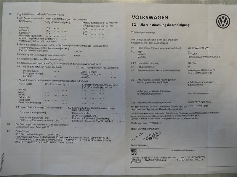 Volkswagen Touran 1,4 TSi 110kW DSG, navi, závěs - fotka 42 z 43