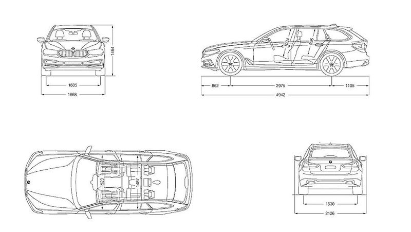 BMW Řada 5 520d xDrive Touring - fotka 8 z 22