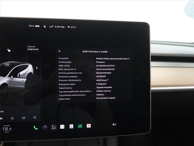 Tesla Model Y (2023) Performance 79kWh, SoH 93% - fotka 27 z 33