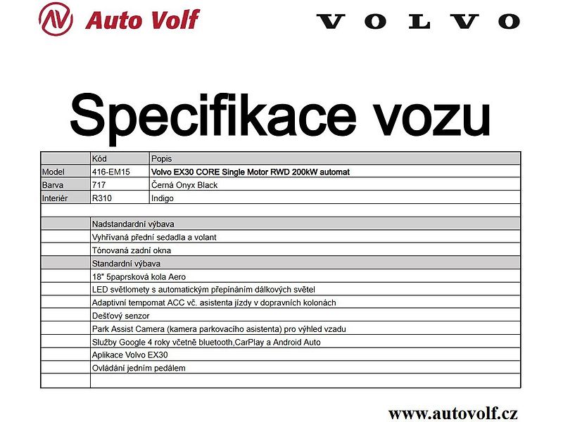Volvo EX30 CORE P5 Single Motor RWD 200kW - fotka 2 z 17