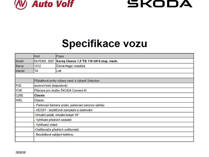 Škoda Karoq Classic 1,5TSI 110kW - fotka 2 z 11