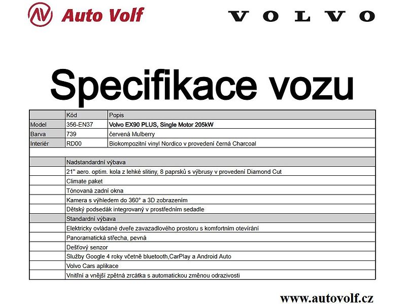 Volvo EX90 PLUS Single Motor RWD 205kW - fotka 2 z 13