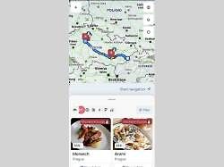 Aplikace na plánování cest Via Michelin.
